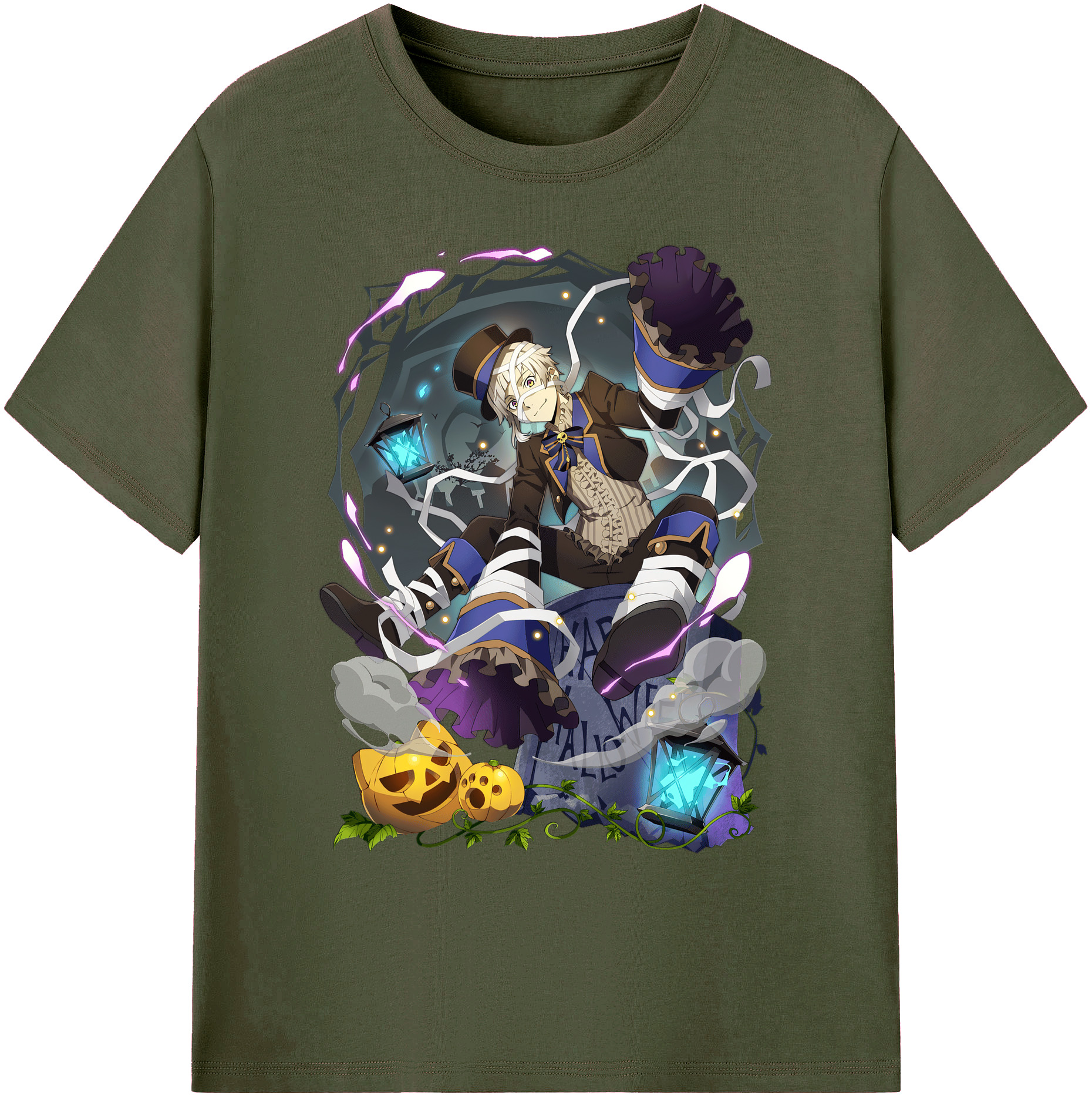 （画像用） 文豪ストレイドッグス Bungo Stray Dogs 綿100％ メンズ半袖Tシャツ｜肌触りやわらか＆通気性